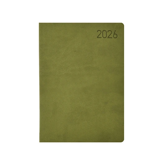 Határidőnapló TOPTIMER Madeira M012 B/6 heti fehér lapos zöld-zöld 2026.