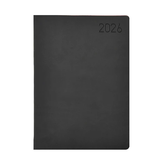 Határidőnapló TOPTIMER Madeira M021 A/5 napi fehér lapos fekete-bordó 2026.