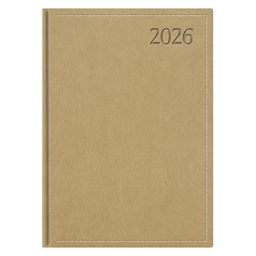 Határidőnapló TOPTIMER Traditional T020 B/5 napi fehér lapos bézs 2026.