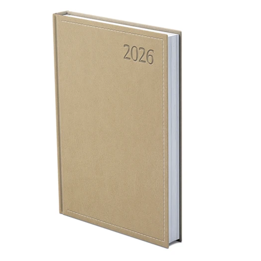 Határidőnapló TOPTIMER Traditional T021 A/5 napi fehér lapos bézs 2026.