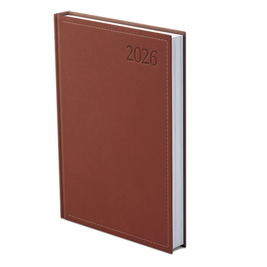 Határidőnapló TOPTIMER Traditional T021 A/5 napi fehér lapos bordó 2026.