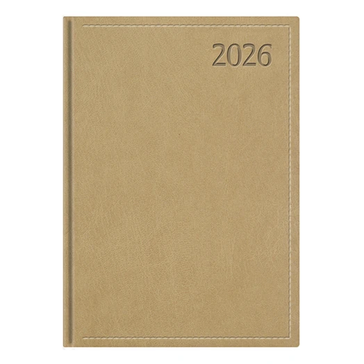 Határidőnapló TOPTIMER Traditional T022 B/6 napi fehér lapos bézs 2026.