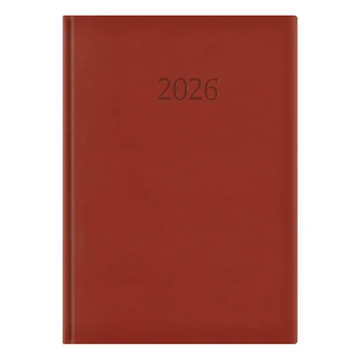 Határidőnapló TOPTIMER Wide W024 A/4 napi fehér lapos bordó 2026.