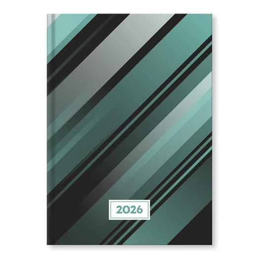 Határidőnapló VECTRALINE Csíkos A/5 napi fehér lapos 2026.