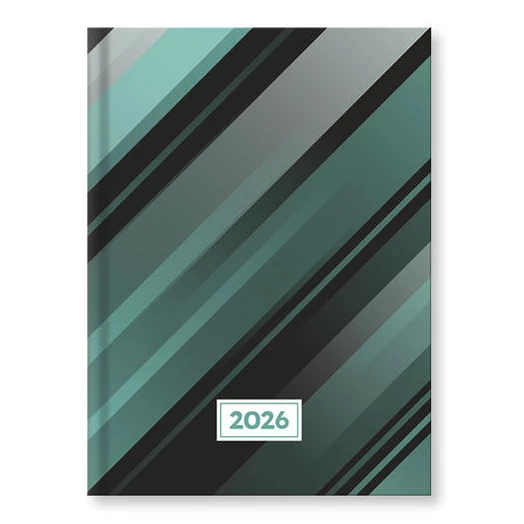 Határidőnapló VECTRALINE Csíkos B/6 napi fehér lapos 2026.