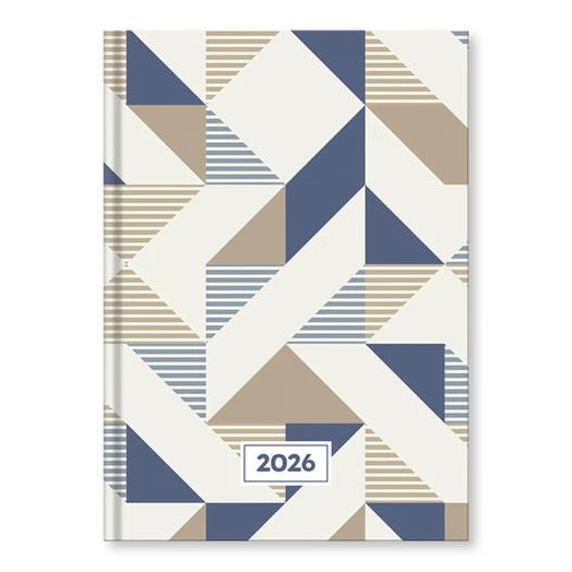 Határidőnapló VECTRALINE Geometria A/5 napi fehér lapos 2026.