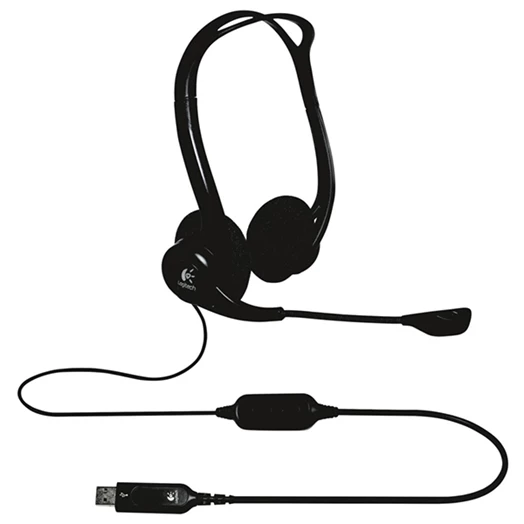 Headset vezetékes LOGITECH PC960 USB fekete