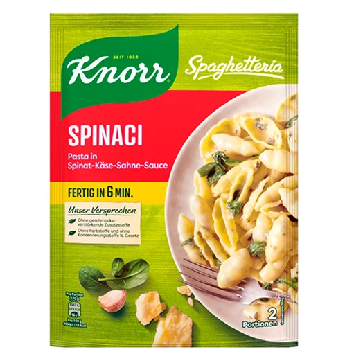 Instant KNORR Spaghetteria tészta spenótos szószban 160g