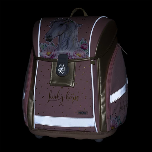 Iskolatáska szett OXY Premium Light 3 részes Horse romantic tolltartóval és tornazsákkal