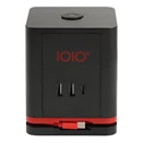 Kábel hosszabbító IOIO 3 aljzat 1,5m, 2xUSB-A, 1xUSB-C fekete