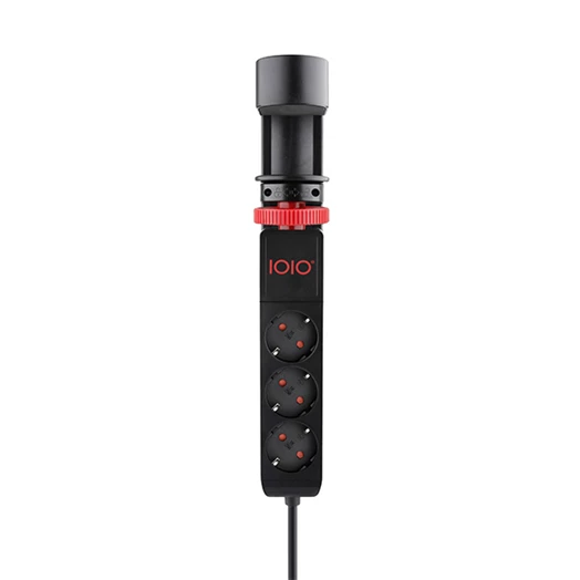 Kábel hosszabbító IOIO asztalhoz rögzíthető 3 aljzat 1,5m, 2xUSB-A, 1xUSB-C fekete
