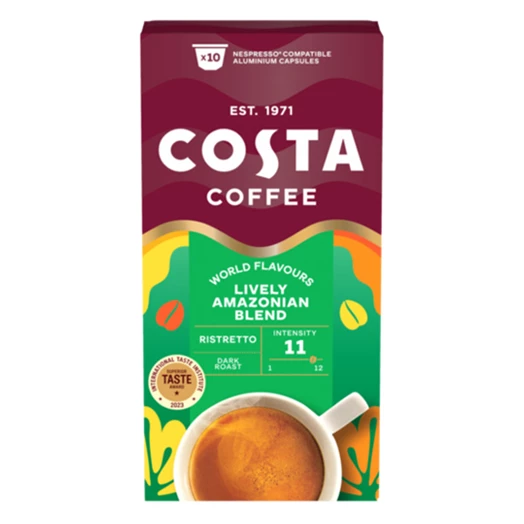 Kávékapszula COSTA COFFEE Nespresso Lively Amazonian Blend 10 kapszula/doboz