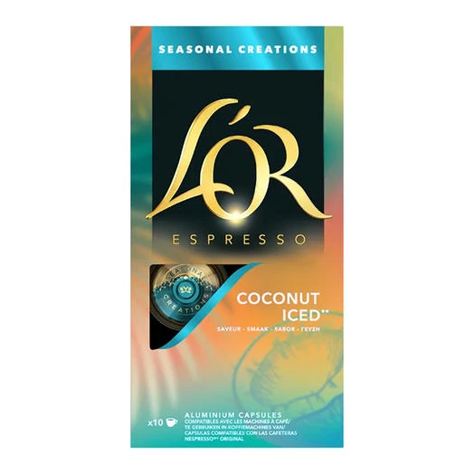 Kávékapszula L`OR Coconut iced Nespresso kompatibilis 10 kapszula/doboz