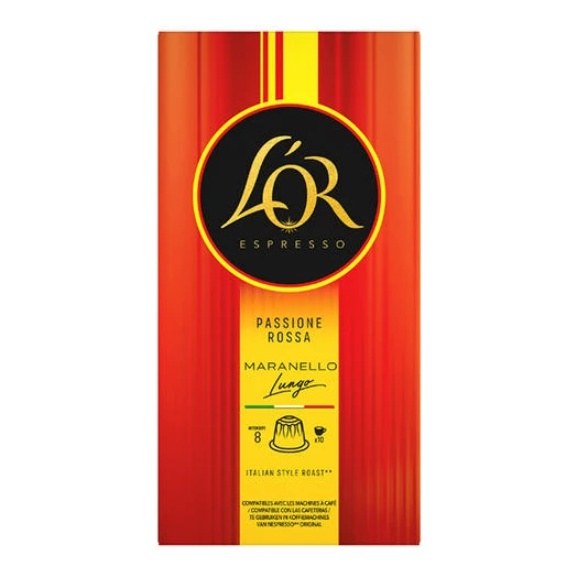 Kávékapszula L`OR Ferrari Maranello lungo Nespresso kompatibilis 10 kapszula/doboz