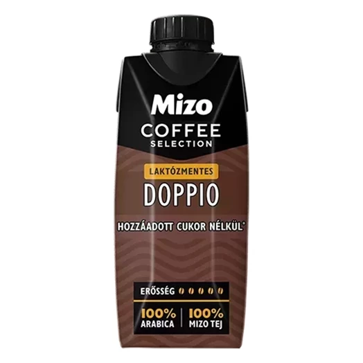 Kávés tej MIZO Coffe Selection Doppio laktóz és hozzáadott cukor mentes UHT 0,25L