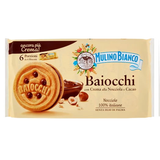 Keksz MULINO BIANCO baiocchi mogyorókrémes 336g