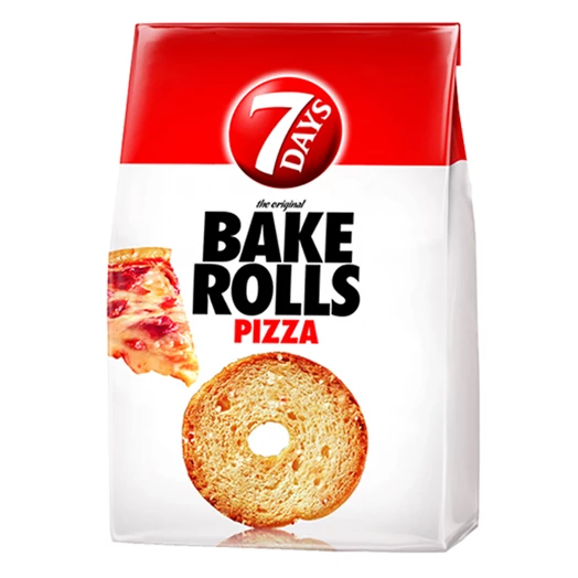 Kétszersült kenyérkarika TUC Bake Rolls pizza ízű 80g