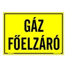 Matrica Gáz főelzáró 11,5 x 16,5 cm "K"