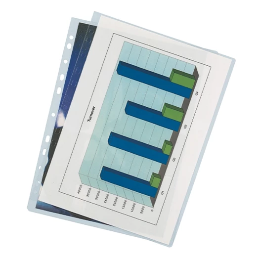 Meleglamináló fólia LEITZ standard A/4 125 mikronos előrelyukasztott 100 darabos