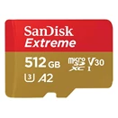 Memóriakártya SANDISK microSDXC Extreme U3 V30 512 GB  + adapter