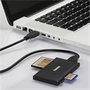 Memóriakártya olvasó HAMA Slim USB 3.0 fekete