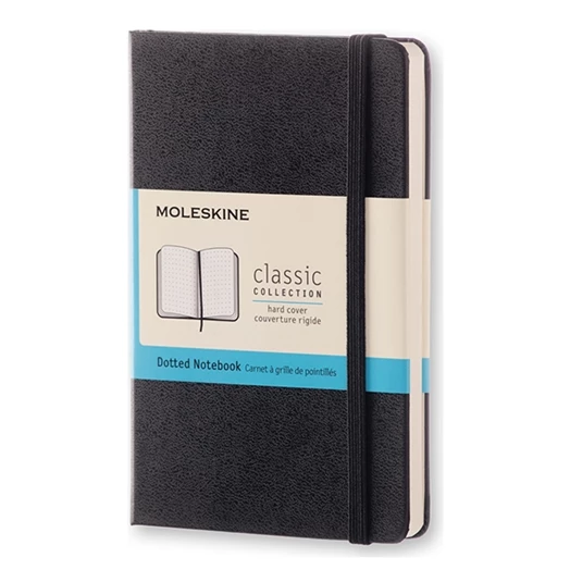 Notesz MOLESKINE MM713 "P" pontozott kemény fedeles fekete