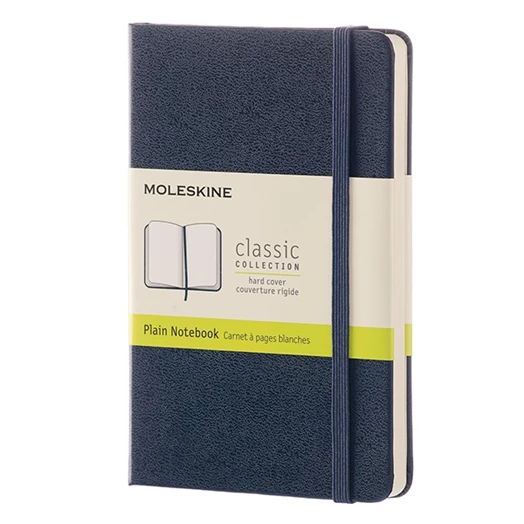 Notesz MOLESKINE QP012B20 "P" sima kemény fedeles zafírkék