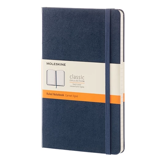 Notesz MOLESKINE QP060B20 "L" vonalas kemény fedeles zafírkék