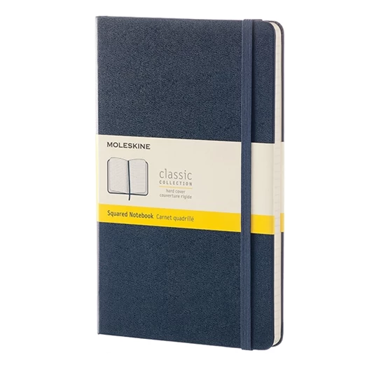 Notesz kockás MOLESKINE QP061B20 "L" keményfedeles zafírkék