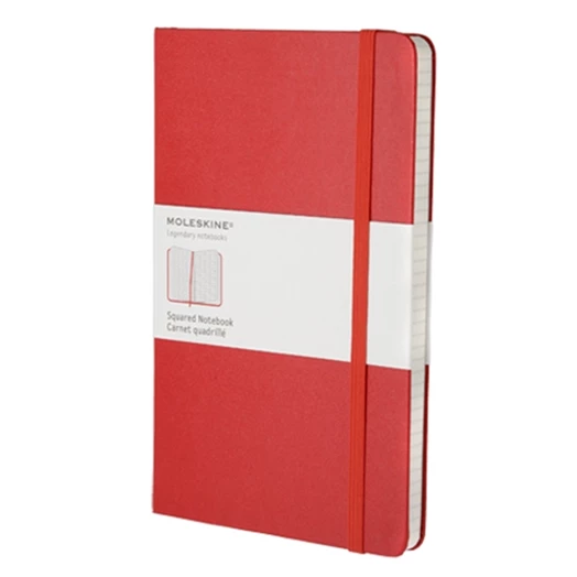 Notesz kockás MOLESKINE QP061R "L" keményfedeles piros