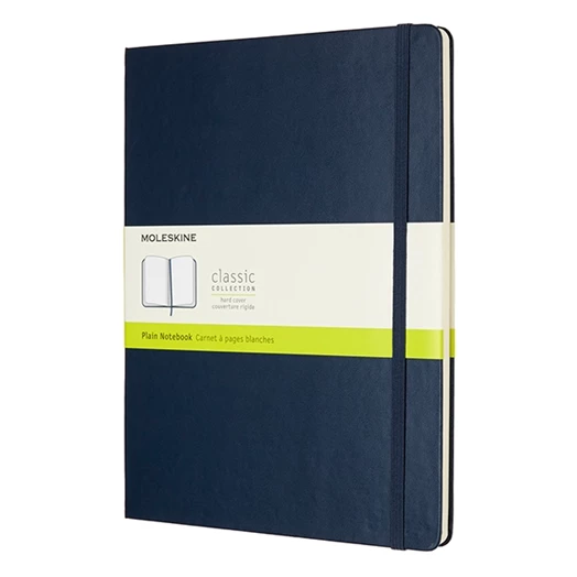 Notesz MOLESKINE QP092B20 "XL" sima kemény fedeles zafirkék