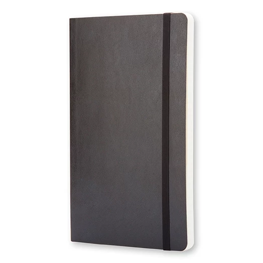 Notesz MOLESKINE QP611 "P" vonalas puha fedeles fekete