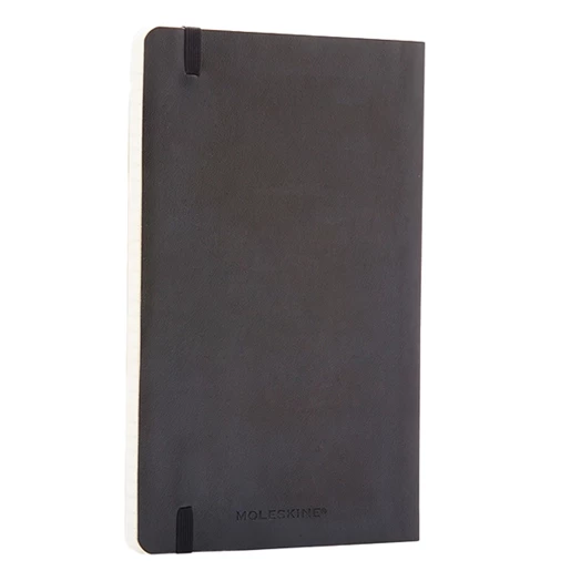 Notesz MOLESKINE QP613 "P" sima puha fedeles fekete