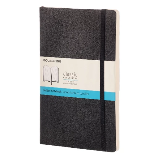 Notesz ponthálós MOLESKINE QP619 "L" puhafedeles fekete