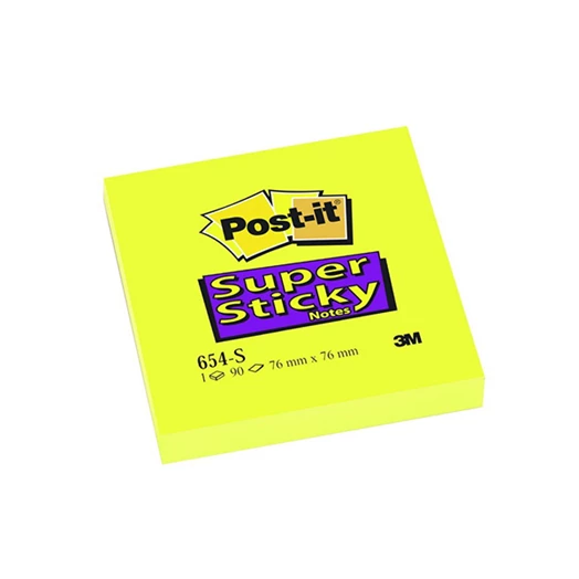 Öntapadós jegyzet 3M Post-it 76x76mm Super Sticky 12x90 lap