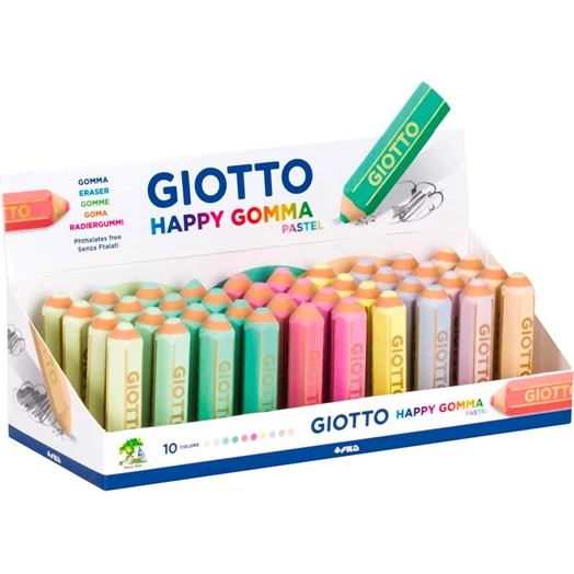 Radír GIOTTO Happy Gomma ceruza formájú pasztell színek