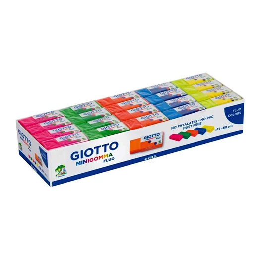 Radír GIOTTO mini gomma fluo színek