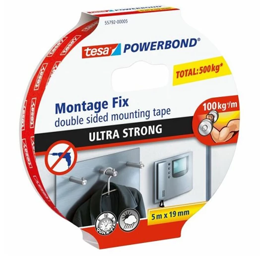 Ragasztószalag kétoldalas TESA 55792 powerbond 19mmx5m ultra erős