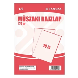 Rajzlap műszaki FORTUNA A/3 180 g 10 íves
