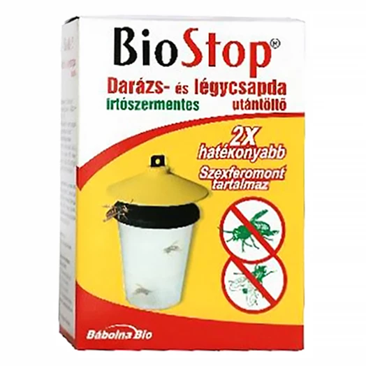 Rovarírtó darázs- és légycsapda BIOSTOP utántöltő 3 darabos irtószermentes