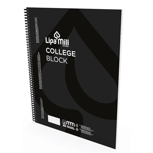 Spirálfüzet kockás LIPAMILL A/5 70 lapos College block