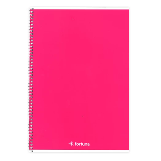 Spirálfüzet vonalas FORTUNA Monocolor A/4 70 lapos magenta
