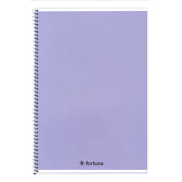 Spirálfüzet vonalas FORTUNA Monocolor A/4 70 lapos pasztell lila