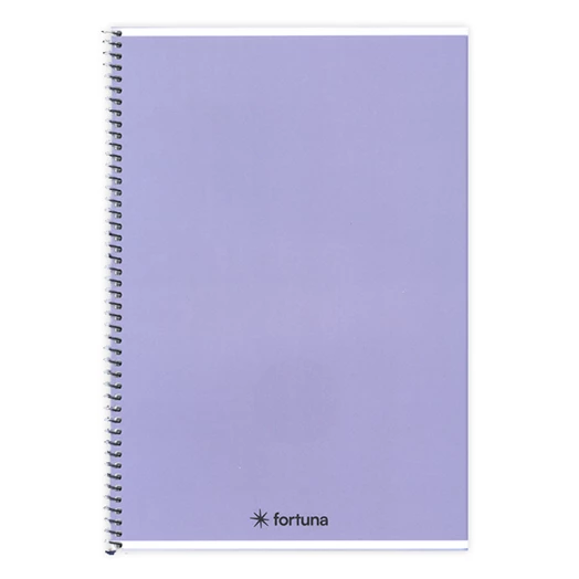 Spirálfüzet vonalas FORTUNA Monocolor A/5 70 lapos pasztell lila