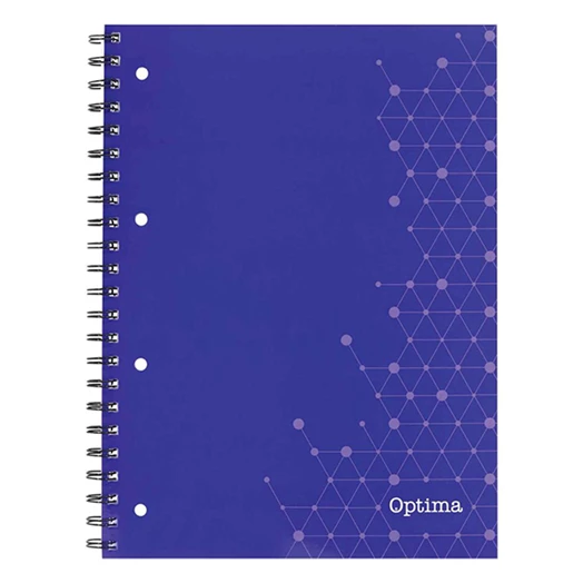 Spirálfüzet vonalas OPTIMA A/4 80 lapos perforált lyukasztott