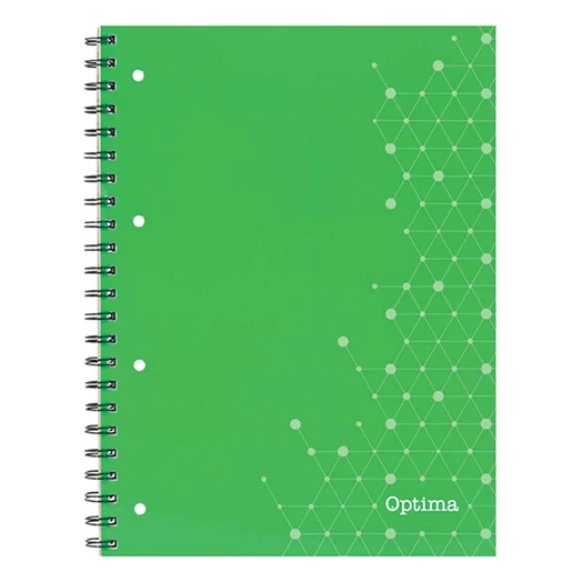 Spirálfüzet vonalas OPTIMA A/4 80 lapos perforált lyukasztott
