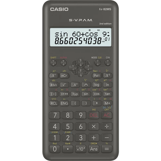 Számológép tudományos CASIO FX-82MS2E 240 funkciós2 soros 10+2 digit