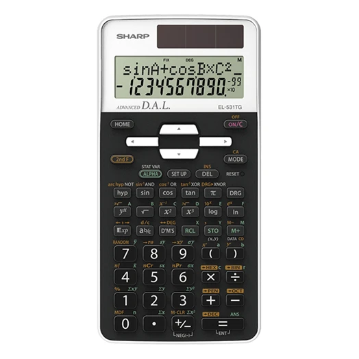 Számológép tudományos SHARP EL-531THBWG 272 funkciós 2 soros 12 digit fehér