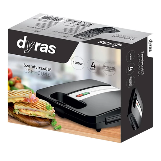 Szendvicssütő DYRAS DSM-004B fekete