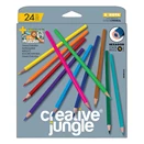 Színes ceruza CREATIVE JUNGLE grey háromszögletű 24 db/készlet